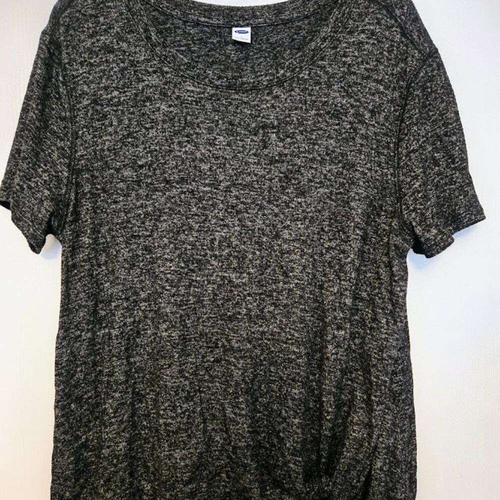 Old Navy gray marl S/S top with knotted front‎ Size L